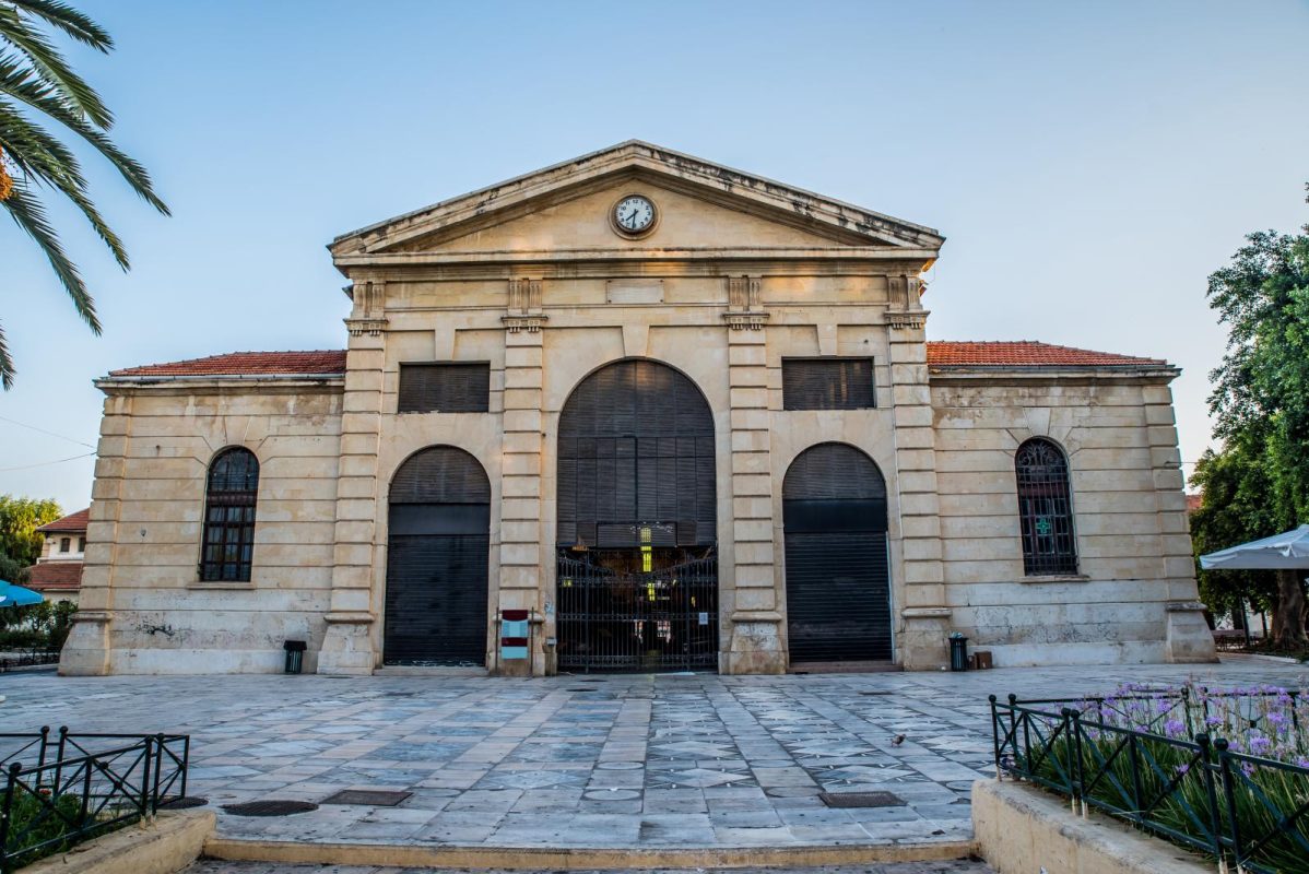 indoor market building Chania town