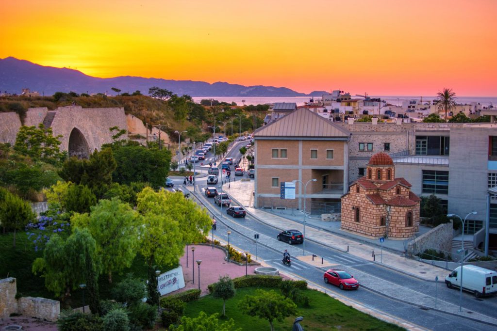 Heraklion-city-sunset
