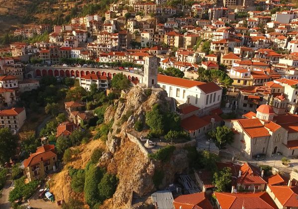 Arachova village aerial