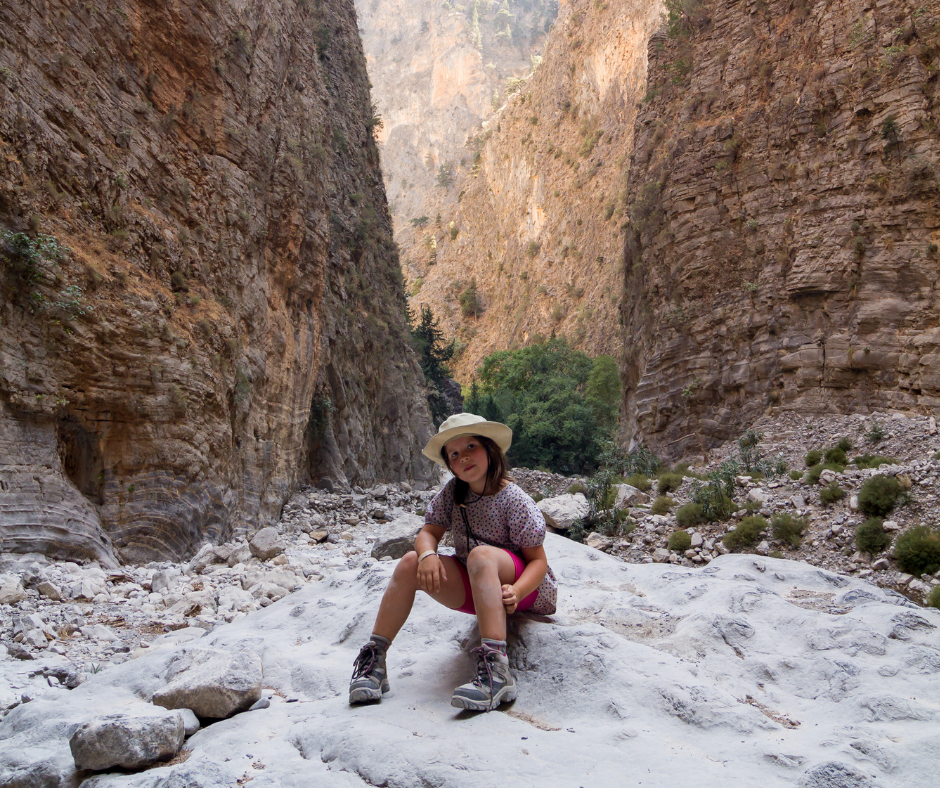 Hiking in Crete with kids Samaria