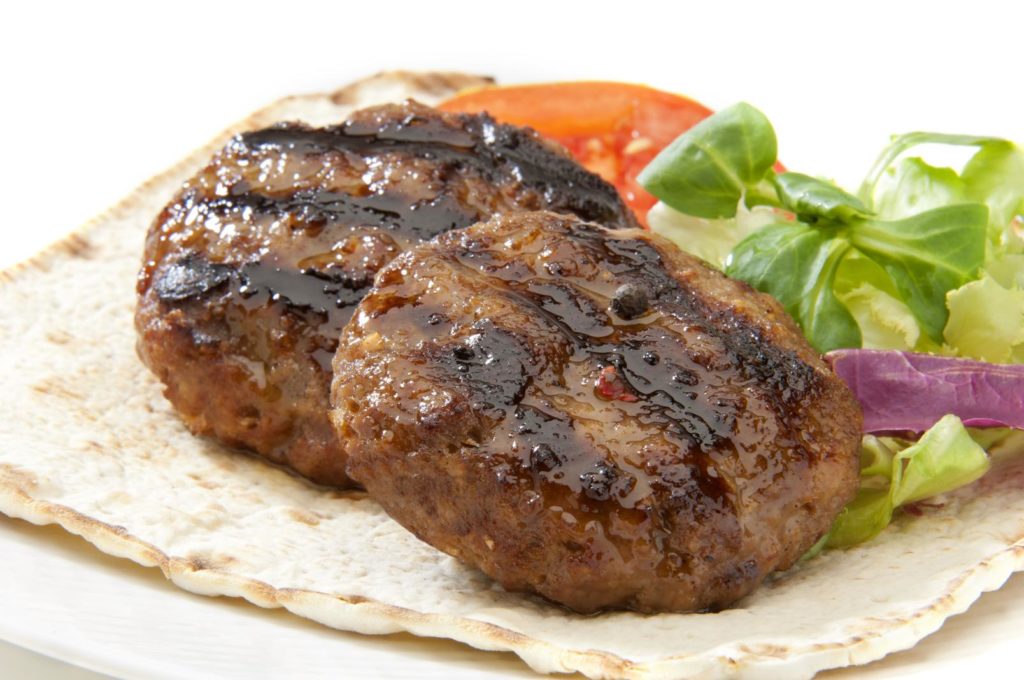 grilled small burgers greek food