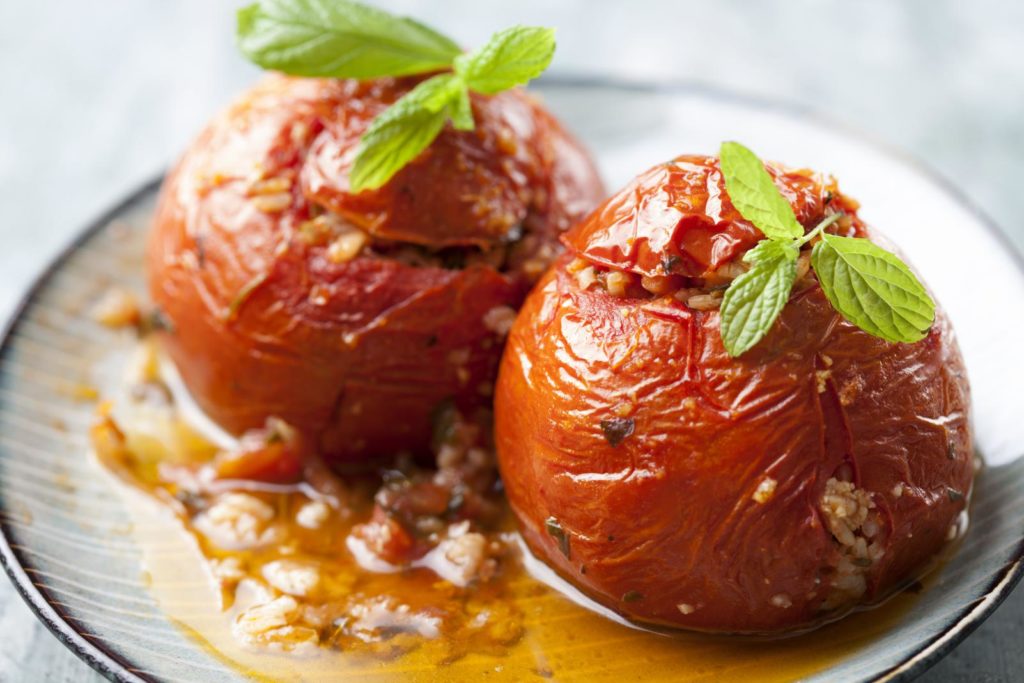 stuffed tomatoes gemista greek food