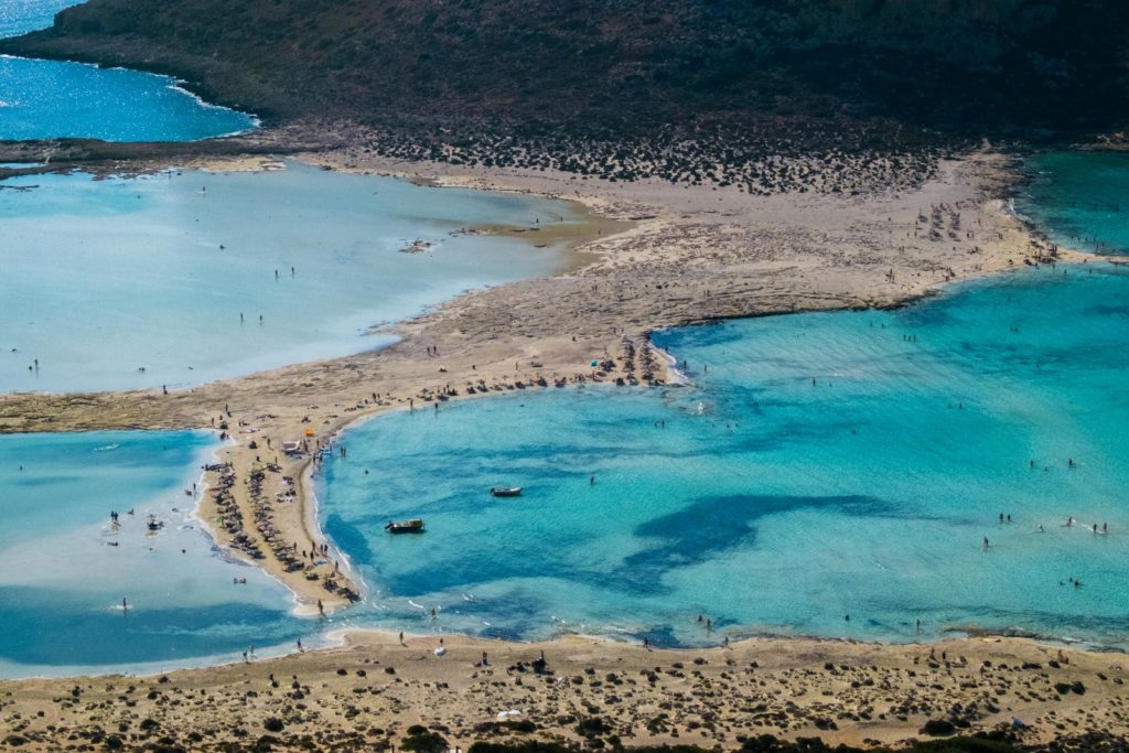 Elafonissi beach for families aerial view