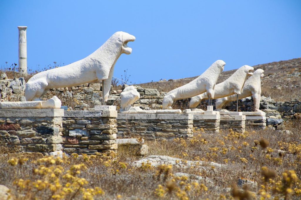 Delos lions archeological site