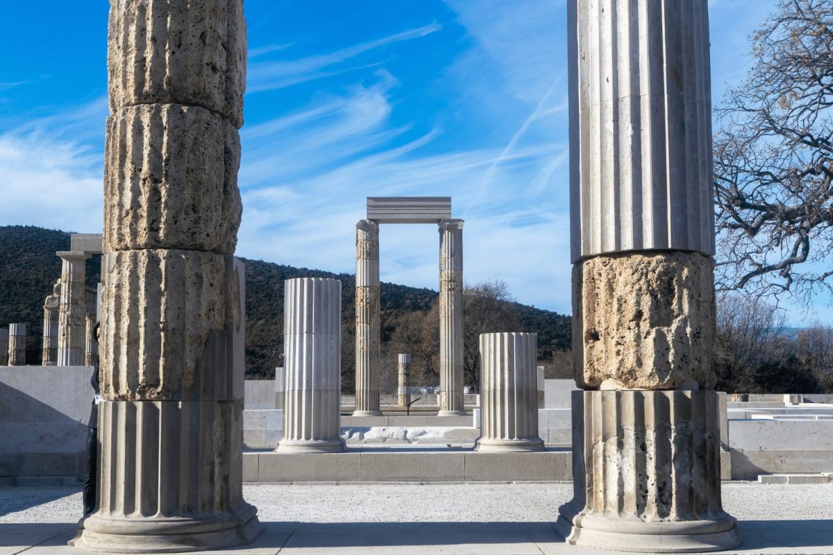 The Palace of Aigai following 16 years of restoration DP. The palace is where Alexander the Great was crowned king of the Macedonians-min