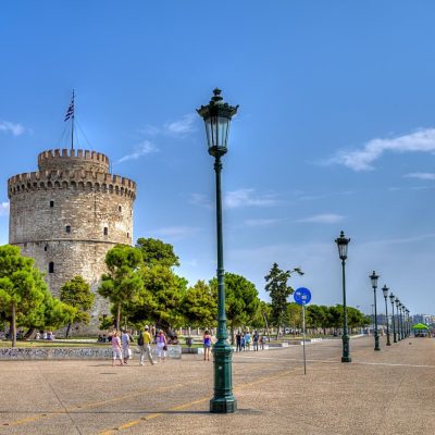 pier of Thessaloniki infront of White tower