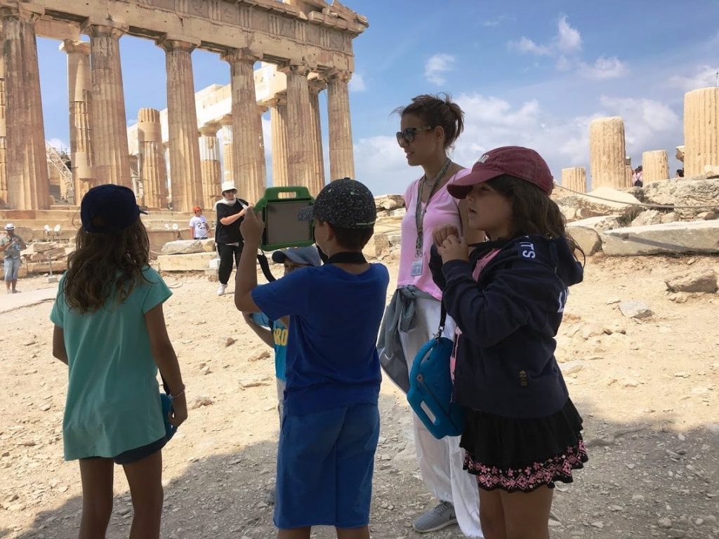 Acropolis tablets Percy Jackson Mythology Family Trip 7-day Package family guided tour kids love greece Athens