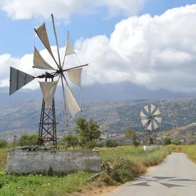 Lasithi plateau windmills Crete KidsLoveGreece.com