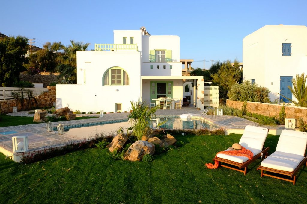 Naxos private 3 bedroom family villa valea kids love greece accommodation for familes