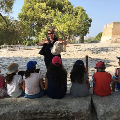 Knossos private family guided tour kids love greece Crete Percy Jackson
