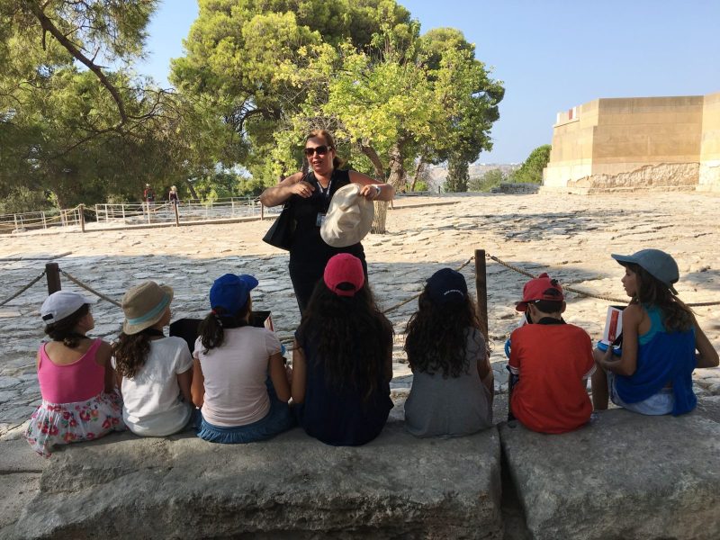Knossos private family guided tour kids love greece Crete Percy Jackson