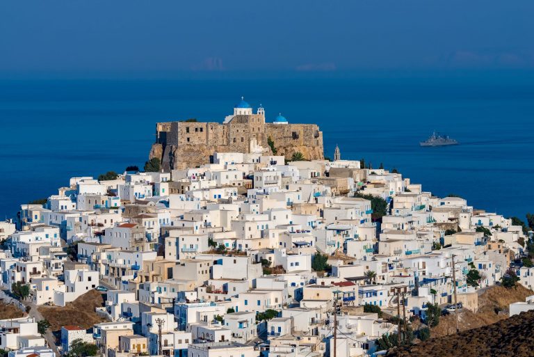 A panoramic view of Chora in Astypalaia SH