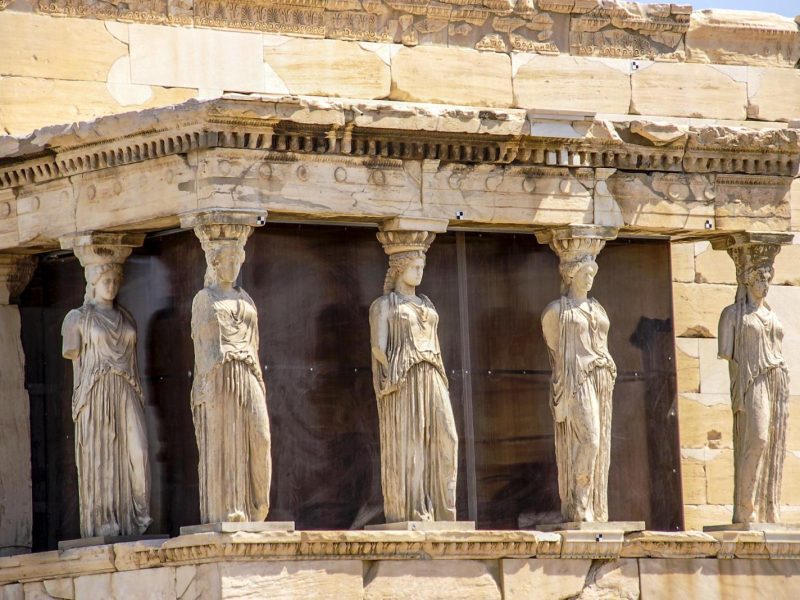 Caryatids on Acropolis hill