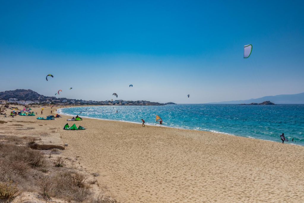 Surfkite at Naxos beach