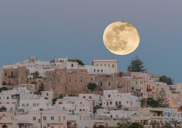 Fullmoon over Naxos island