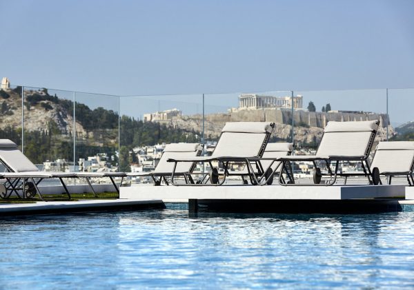 Roof Top Pool in the Grand Hyatt Athens Greece