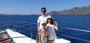 Family sailing Greece