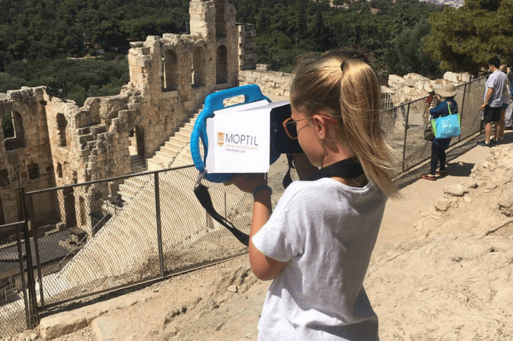 Photo showing the topic of a 3D virtual tool tour in Greece Acropolis Parthenon online
