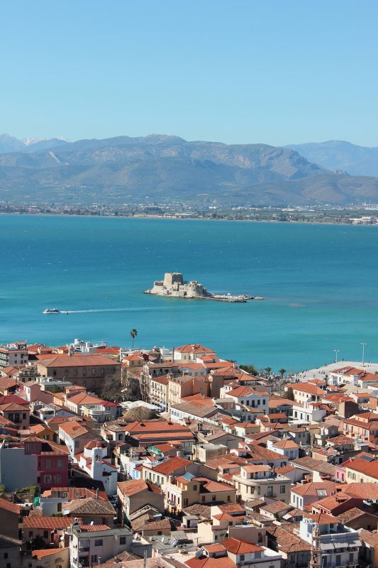 Nafplion walk Family view from Palamidi Bourzti