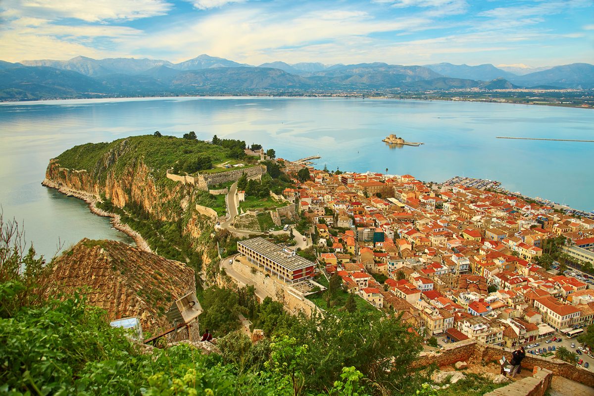 Bird's-eye view of Nafplion center