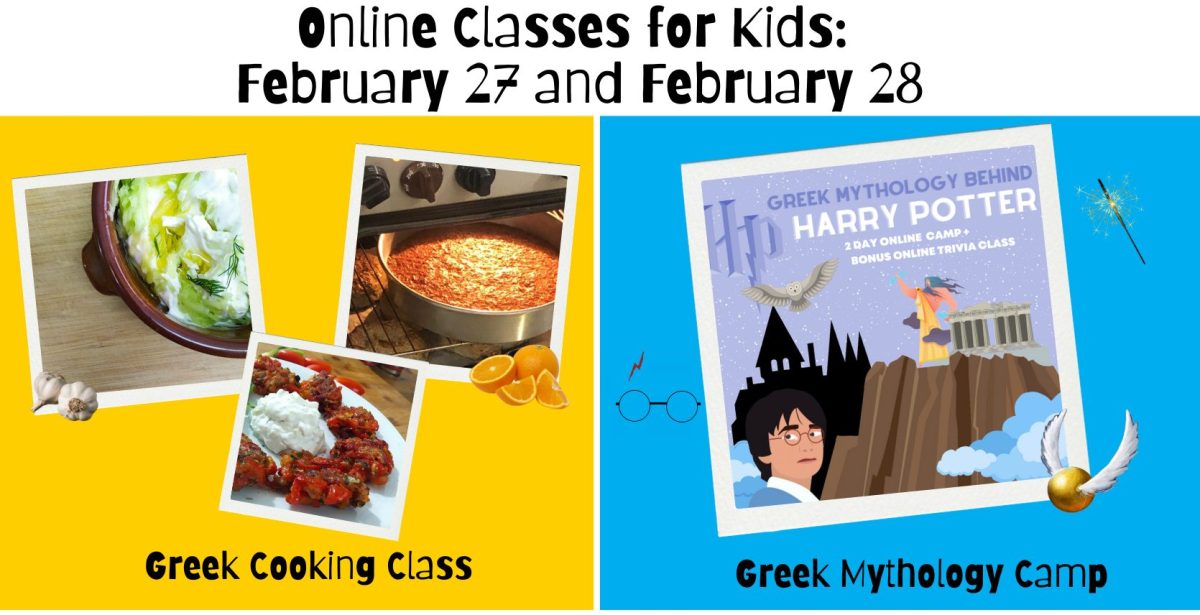 Online Cooking and Greek Mythology Class for kids February