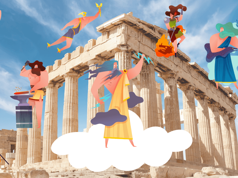 Greek Gods temples Greek Mythology Kids