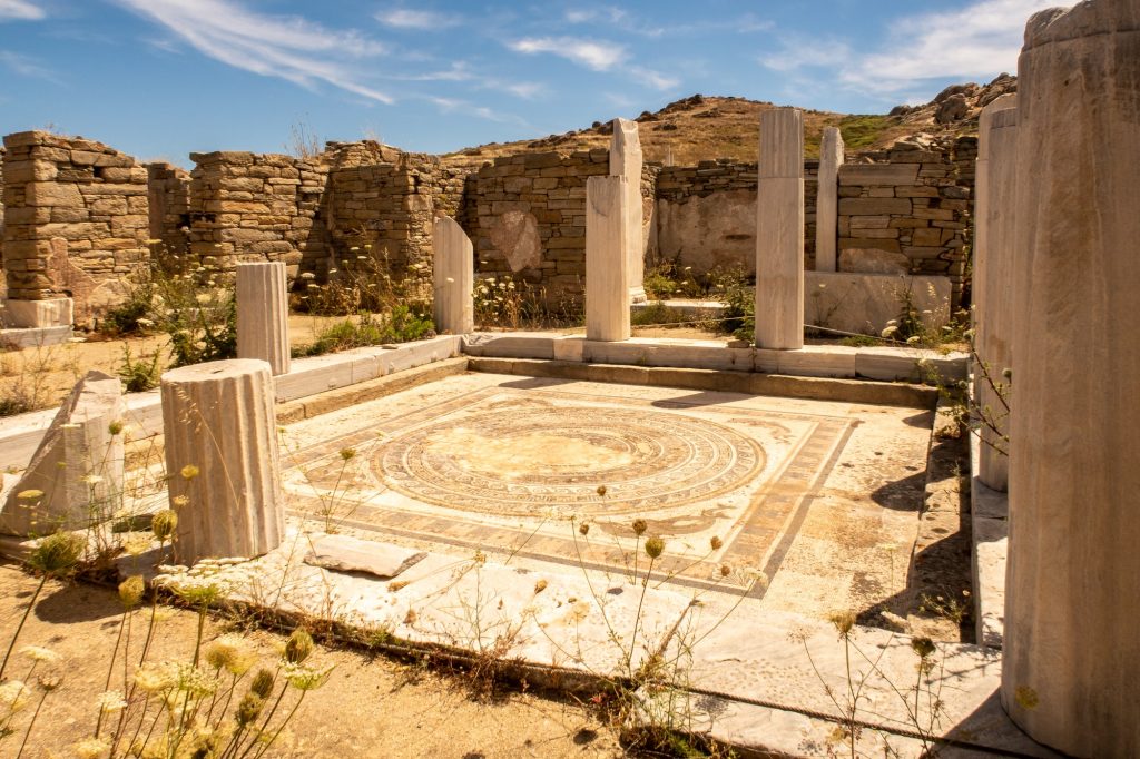 Mosaic on the House of the Dolphins Delos DP-min