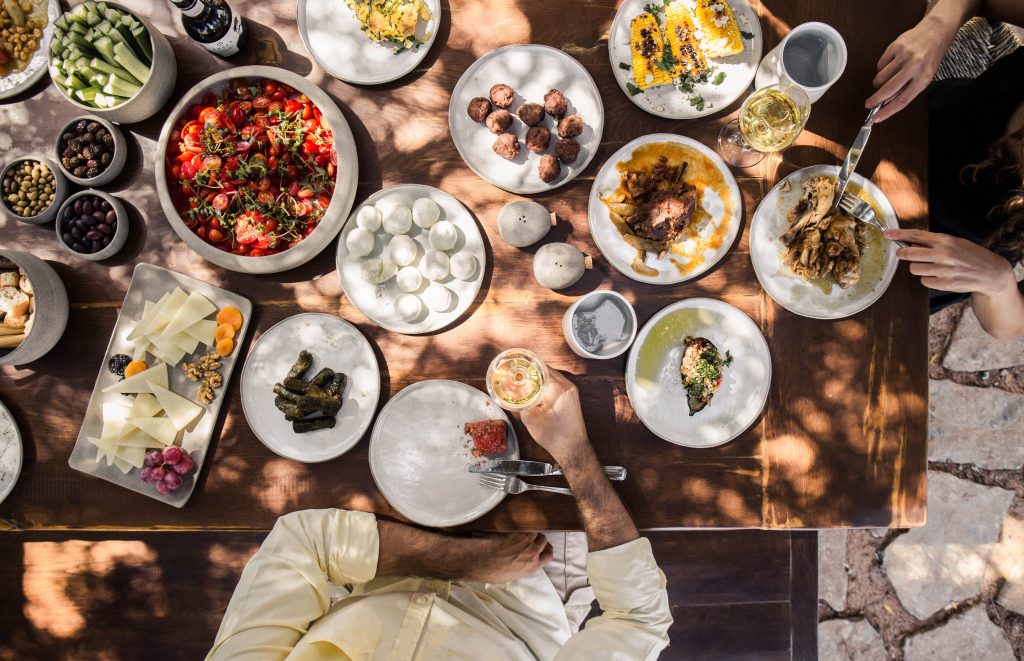 Phaea Blue palace, dining with local produce