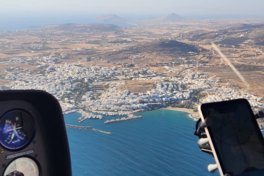helicopter greek islands travel