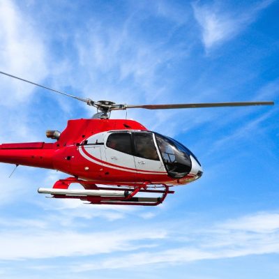 Helicopter excursions over Greek islands P