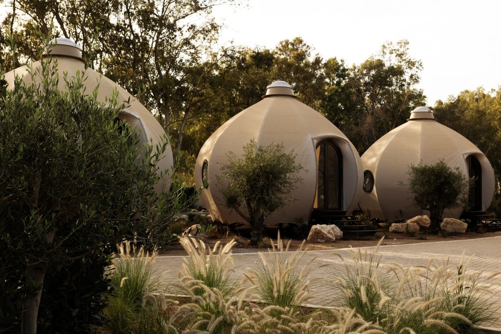 glamp tents exterior in 91 Athens Riviera